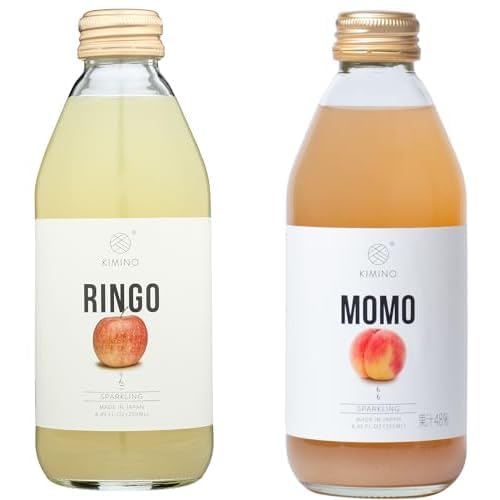 KIMINO DRINKS Sparkling Apple & Momo Juice Bundle, 8.45 FZ