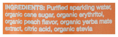 Clean Cause Yerba Mate Energy Drink, Peach, 16 oz