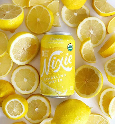 Nixie Organic Lemon Sparkling Water, 12 Fluid Ounce - 8 count per pack - 3 packs per case.