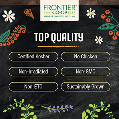 Frontier Co-op Vegetarian Broth Powder, 1lb - Vegan, No-Chicken, Veggie Alternative to Bouillon Powder - Bulk Bag, Shaker Refill, Restaurant Supply