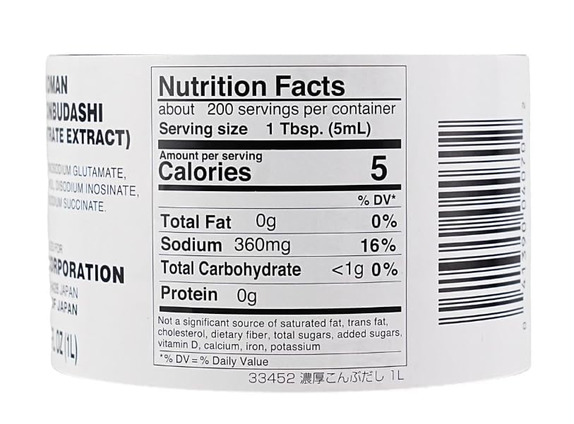 Kikkoman Nokoh Konbu Dashi Concentrated Soup Base – Umami-Rich Kelp Broth Concentrate – Japanese Style Stock for Soups, Noodles & Cooking - 33.8 Fl Oz Bottle