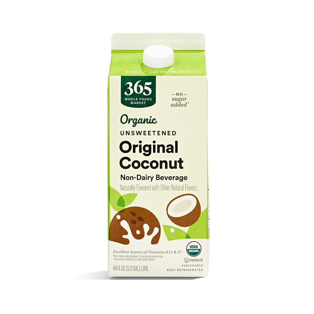 365 by Whole Foods Market, Organic Unsweetened Original Coconut milk Beverage, 64 fl oz