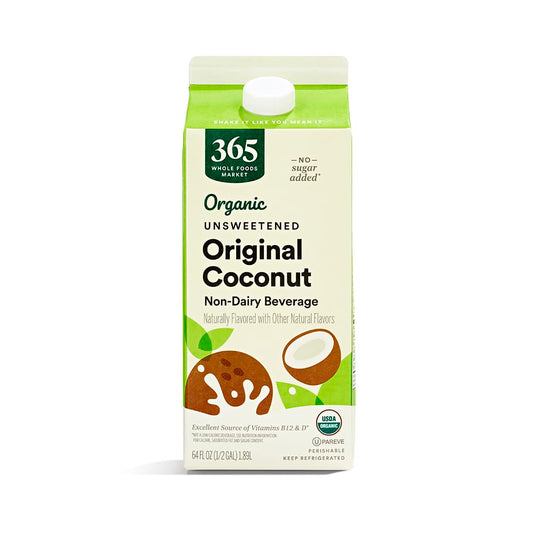 365 by Whole Foods Market, Organic Unsweetened Original Coconut milk Beverage, 64 fl oz