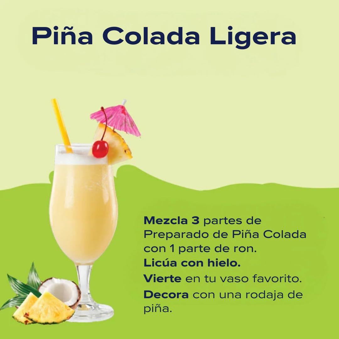 Jordan's Skinny Mixes Pina Colada Mix, Flavored Cocktail Mixer for Drinks, Tropical Drink Flavoring for Cocktails & Mocktails, Low Calorie, Gluten Free, Keto Friendly, 32 Fl Oz, 1 Pack