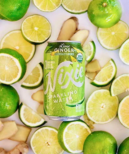 Nixie Organic Lime Ginger Sparkling Water 8 Pack, 12 FZ
