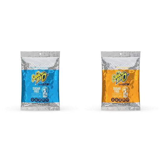 Sqwincher Zero Sugar Free Qwik Stiks (Mixed Berry, 50 Count) and (Orange, 50 Count)