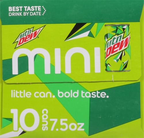 Mountain Dew Soda | Mini Cans | 7.5 Fl Oz | 20-Count