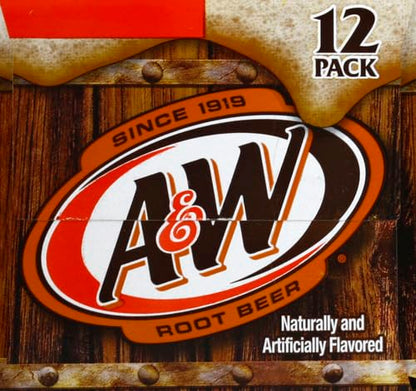 A&W Root Beer Cans | 12 fl. oz. | 12 Pack | Pack of 2