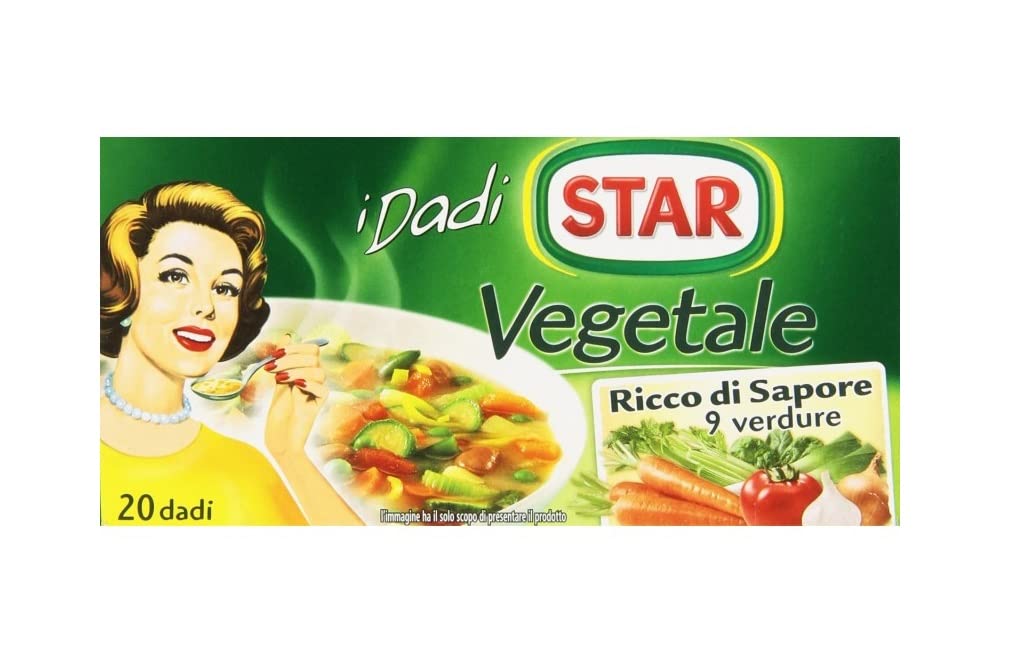Star: "Il Mio Dado Vegetale" Bouillon Cubes, Vegetable Taste * Pack of 20, 10g Each *