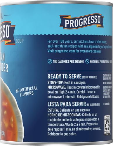 Progresso Traditional, Manhattan Clam Chowder Canned Soup, Gluten Free, 19 oz.