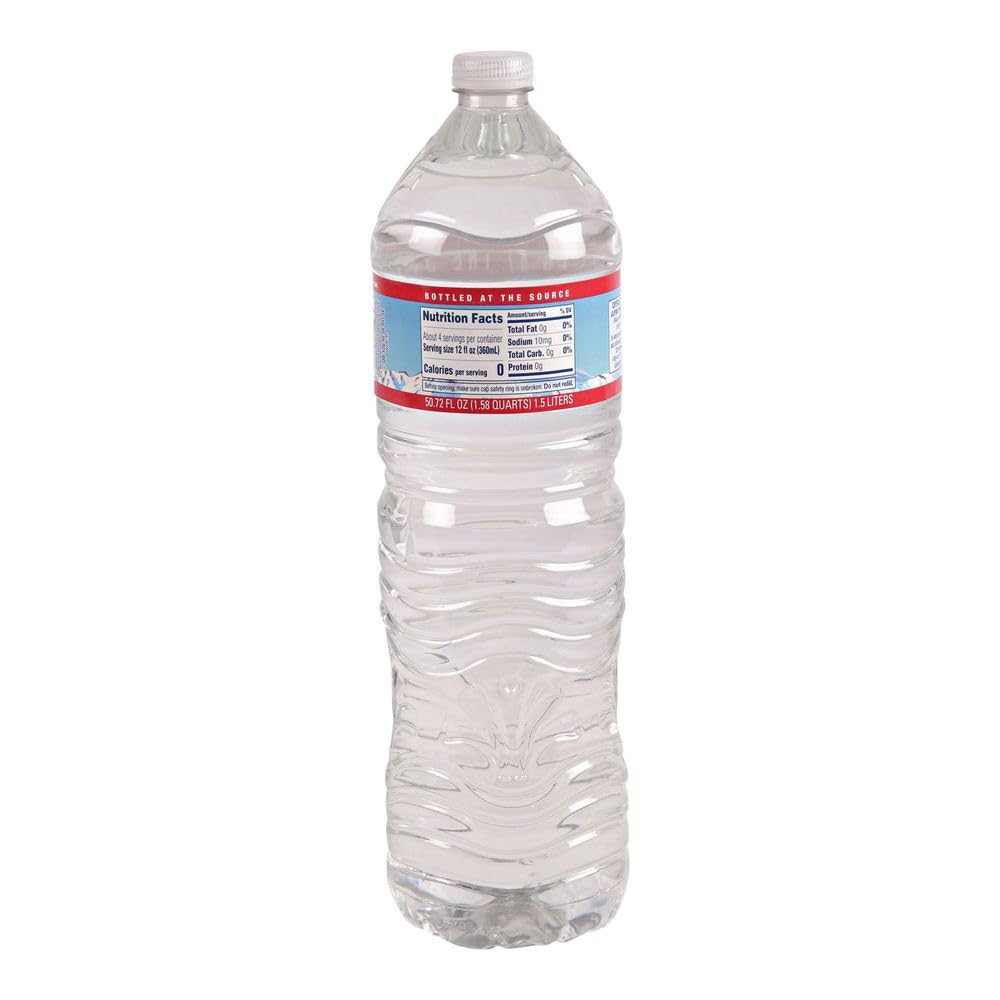 Crystal Geyser, Alpine Spring Water, 1.5 Liter Bottle (Pack of 6)