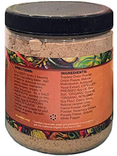Vogue Cuisine Onion Soup & Seasoning Base 12oz - Low Sodium, Gluten Free, All Natural Ingredients