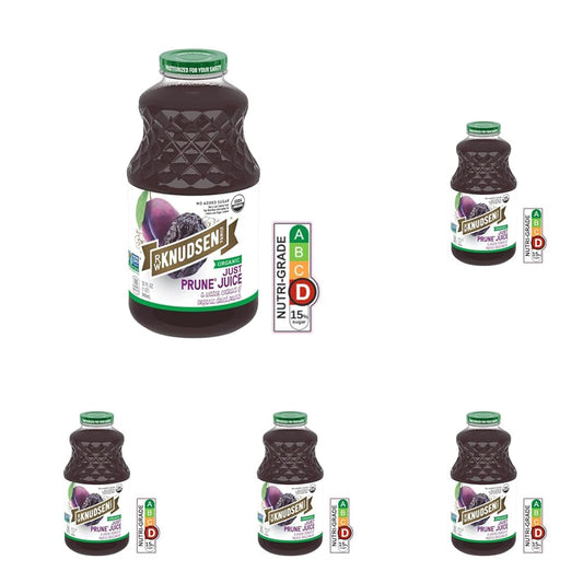 RW KNUDSEN Organic Prune Juice, 32 FZ (Pack of 5)