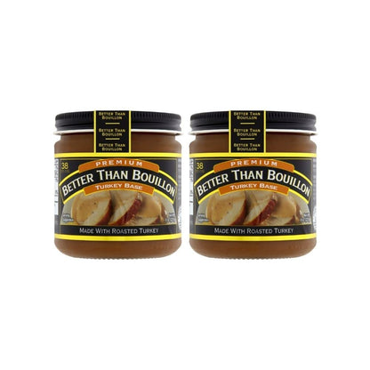 Better Than Bouillon Premium Turkey Base, Made with Roasted Turkey, 38 Servings Per Jar 8 Ounce (Pack of 2)