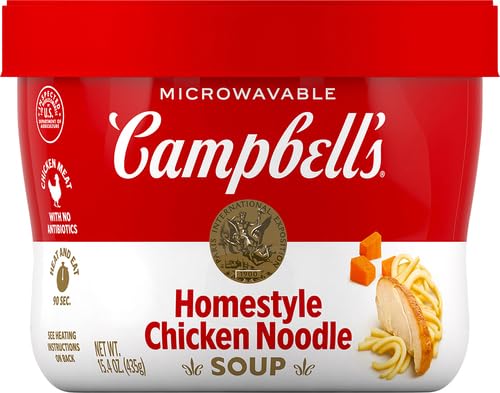 Campbell's Homestyle Chicken Noodle Soup Microwavable Bowl, 15.4 oz.