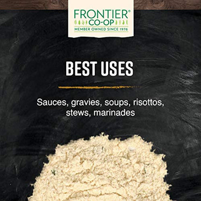 Frontier Co-op Vegetarian Broth Powder, 1lb - Vegan, No-Chicken, Veggie Alternative to Bouillon Powder - Bulk Bag, Shaker Refill, Restaurant Supply