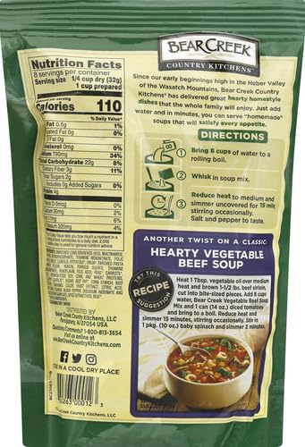 Bear Creek Mix Soup Vegetable Beef, 9 oz