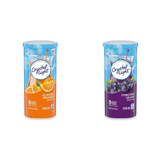Crystal Light Classic Orange and Concord Grape Naturally Flavored Powdered Drink Mixes (66 Count)