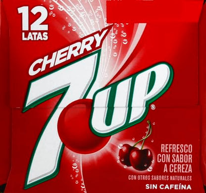 7UP Cherry Flavored Soda, 12 fl. oz. Cans, 12 Pack (Pack of 2)