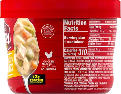 Campbell’s Chunky Creamy Chicken and Dumplings Soup, 15.25 oz Bowl