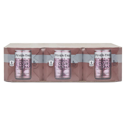Fever-Tree Premium Club Soda Cans, 24pk/5.07 Fl Oz, No Artificial Sweeteners, Flavorings or Preservatives (Pack of 3)