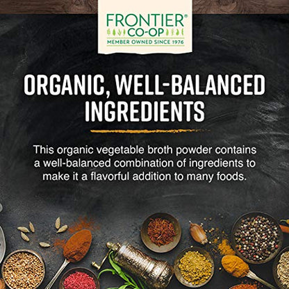 FRONTIER HERB Vegetable Low Sodium Organic Broth Powder, 16 Ounce