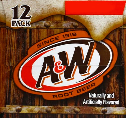 A&W Root Beer Cans | 12 fl. oz. | 12 Pack | Pack of 2