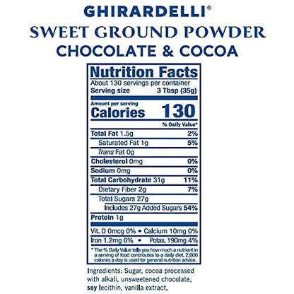 Ghirardelli Chocolate Sweet Ground Chocolate & Cocoa Beverage Mix, 10-Pound Package