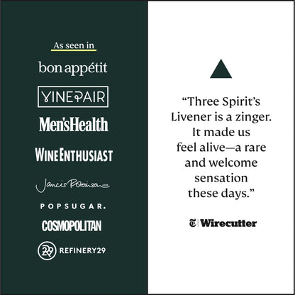 Three Spirit Non-Alcoholic Alternative Spirit- The Livener, 50cl | Energizing with Natural Caffeine, ADAPTOGENS & Watermelon & Ginger | Multi-Award Winning Active botanical, Gluten Free & Vegan Drinks