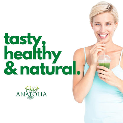 Organic Green Detox Juice by Pure Anatolia, Apple Spinach Lemon Ginger mix juice, USDA Organic Fruit and Vegetables Juice, Vegan, No added Sugar Pack of 6