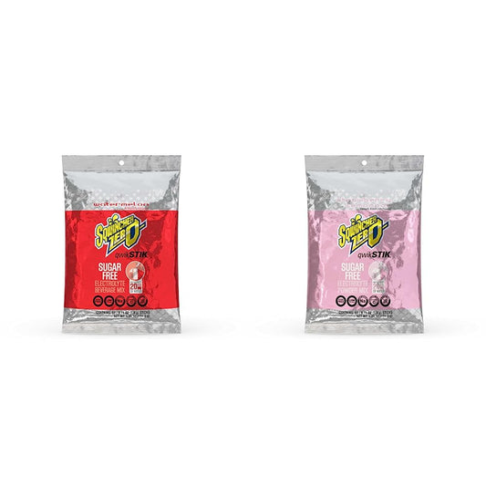 Sqwincher Zero Qwik Stik Sugar Free Watermelon and Strawberry Lemonade Flavor Electrolyte Hydration Drink Mix (50 Count)