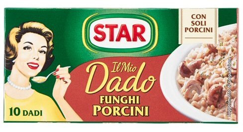 Star: "Il Mio Dado Funghi Porcini" Bouillon Cubes, Porcini Mushroom * 10-Cubes Boxes, 10g Each Cube * Pack of 10