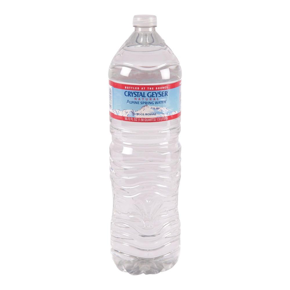 Crystal Geyser, Alpine Spring Water, 1.5 Liter Bottle (Pack of 6)