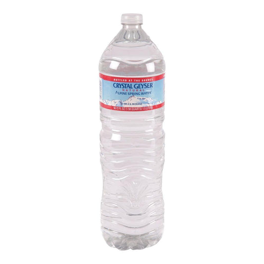 Crystal Geyser, Alpine Spring Water, 1.5 Liter Bottle (Pack of 6)