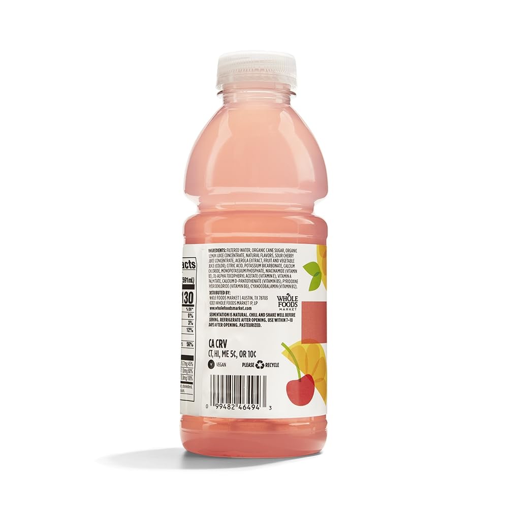 365 by Whole Foods Market, Nutrient Enhanced Water, Pink Lemonade + B Vitamins, 20 Fl Oz