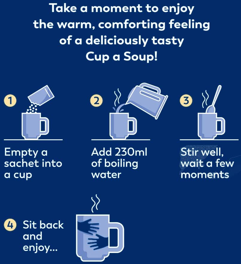 Batchelors Cup A Soup with Croutons Cream of Asparagus 4S, 117g (1 Pack)