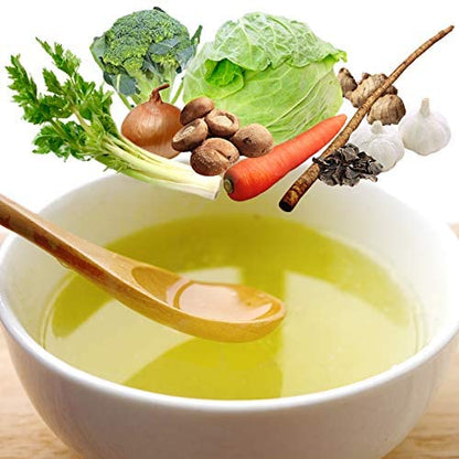 Kinjirushi Umami Veggie Broth Soup Packet Dashi Powder 2.47oz, (7g×10pcs) Miso Soup, Kombu, Ramen Broth, Udon Noodles, Seasoning Packet, No MSG, Gluten Free, Umami Seasoning, Instant Dashi, Veg Stock