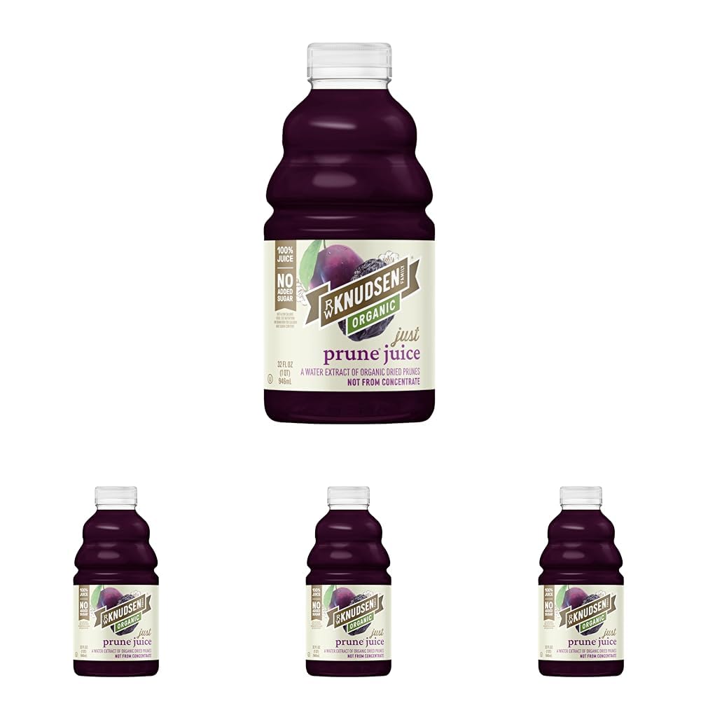 R.W. Knudsen Organic Just Prune Juice, 32 fl oz (Pack of 4)