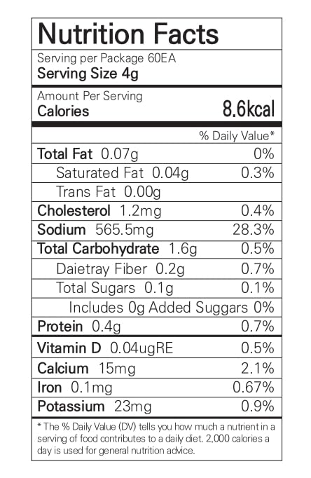 Korean Broth Coins, Large Format, Effortless Cooking, Rich Flavor Enhancer for Soup, Stew, Noodle Made with Natural Ingredients, MSG Free, Convenient Package, 0.14 oz x 60 tablets (One Package, Anchovy)