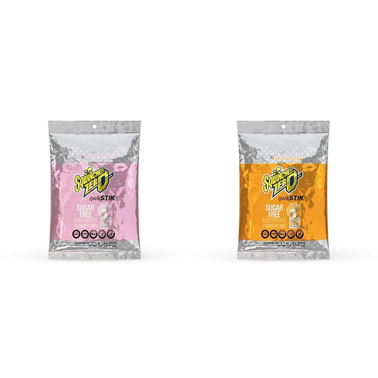 Sqwincher Zero Qwik Stik Sugar Free, Strawberry Lemonade & Orange Flavor, .11 oz (Pack of 50)