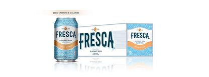 Fresca Peach Soda Sparkling Flavored Soft Drink Zero Calorie and Sugar Free, 12 fl oz, 12 Pack