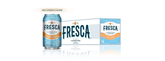 Fresca Peach Soda Sparkling Flavored Soft Drink Zero Calorie and Sugar Free, 12 fl oz, 12 Pack