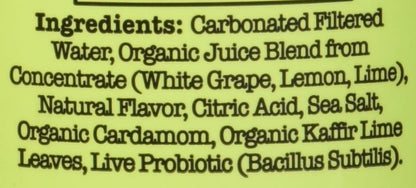 Culture Pop Lemon Lime & Cardamom Probiotic Soda, Plant Based, 12 Fluid Ounces (Pack Of 12)