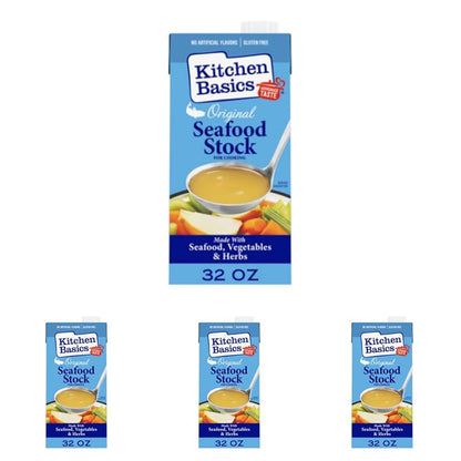 Kitchen Basics Original Seafood Stock, 32 fl oz (Pack of 4)