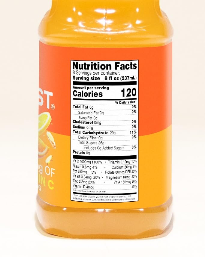 Langers 64 fl oz Immunboost 100% Juice - Orange, Lemon, Turmeric and Ginger juices with added Vitamins, Magnesium, Zinc. 1,000mg Vitamin C per serving., 64 Fl Oz (Pack of 1)