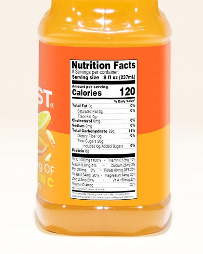 Langers 64 fl oz Immunboost 100% Juice - Orange, Lemon, Turmeric and Ginger juices with added Vitamins, Magnesium, Zinc. 1,000mg Vitamin C per serving., 64 Fl Oz (Pack of 1)