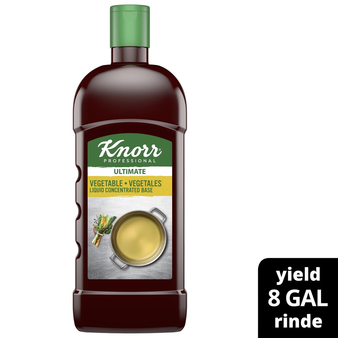 Knorr Professional Ultimate Vegetable Liquid Concentrated Base Scratch Like Flavor Aromatic Stock Base, Gluten Free, No Artificial Flavors, Colors, Preservatives, No Added MSG, 32 oz, Pack of 4