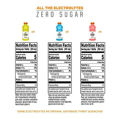 Gatorade Variety Pack Thirst Quencher, 20 Fl Oz Bottles, 12 Pack