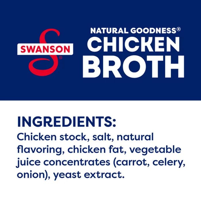 Swanson Natural Goodness Chicken Broth 33 Percent Less Sodium 14.5 Ounce (Pack of 6)
