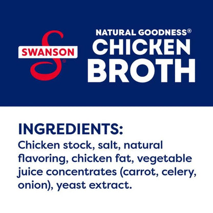 Swanson Natural Goodness Chicken Broth 33 Percent Less Sodium 14.5 Ounce (Pack of 6)